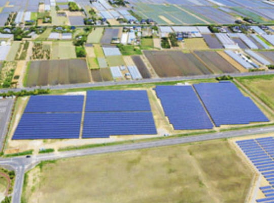 Ground-mounted solar panels